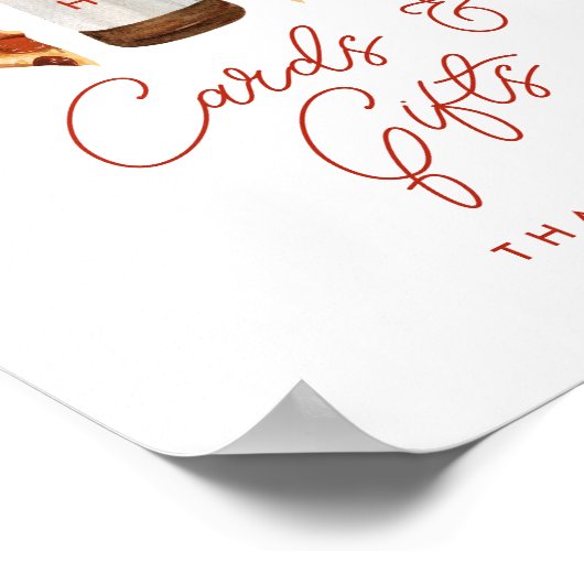 Pizza & Bier Koppels Douche Kaarten & Geschenken T Poster (Hoek)