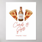 Pizza & Bier Koppels Douche Kaarten & Geschenken T Poster (Voorkant)