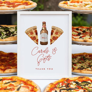 Pizza & Bier Koppels Douche Kaarten & Geschenken T Poster