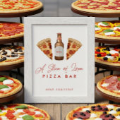 Pizza & bier koppels Douche Pizza Bar Teken Poster