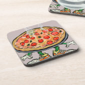 Pizza Bier Onderzetter (Linkerzijde)