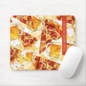 Pizza & bier - Pro hier man, hou afstand Muismat (Met muis)