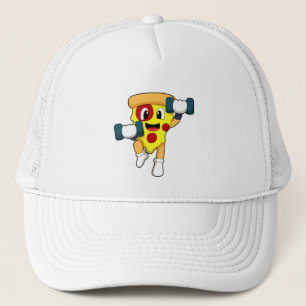 Pizza bij Fitness met Dumbbells Trucker Pet