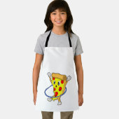 Pizza bij fitness met fitnessbanden.PNG Schort (Insitu)