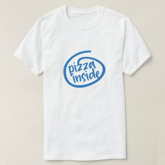 Pizza binnen t-shirt (Design voorkant)