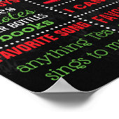 Pizza Birthday Party chalkboard-teken Poster (Hoek)