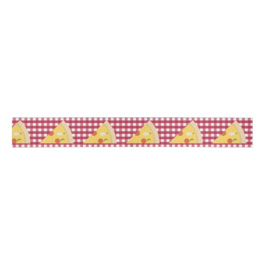 Pizza Birthday Party Grosgrain Lint (Voorkant)