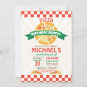 Pizza Birthday Party Invitation Kaart (Voorkant)