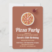 Pizza Birthday Party Invitation Kaart (Voorkant)