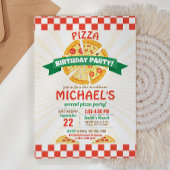 Pizza Birthday Party Invitation Kaart