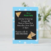 Pizza Birthday Party Kaart (Staand voorkant)