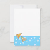 Pizza Birthday Party Kaart (Achterkant)