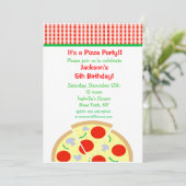 Pizza Birthday Party Kaart (Staand voorkant)