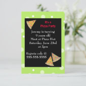 Pizza Birthday Party Kaart (Staand voorkant)
