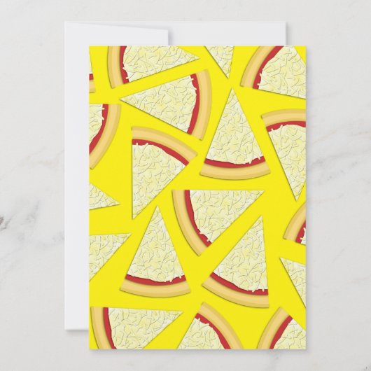 Pizza Birthday Party Kaart (Achterkant)