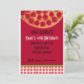 Pizza Birthday Party... Kaart (Staand voorkant)