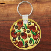 Pizza Birthday Party Sleutelhanger (Voorkant)