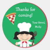 Pizza Birthday Party Sticker (Voorkant)