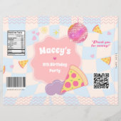 Pizza Birthday Treat Party Favor Chip Bag (Voorkant)