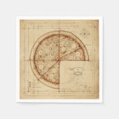 Pizza Blauwdruk Servet (Voorkant)