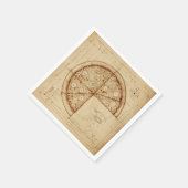 Pizza Blauwdruk Servet (Hoek)