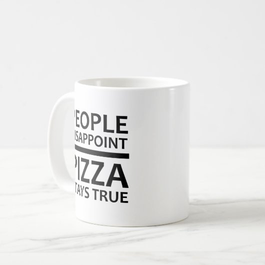 Pizza Blijft Grappige Mok (Voorkant links)