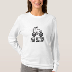 Pizza Blizzard Bezorger op Fiets T-shirt
