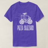 Pizza Blizzard Fiets Koerier Driver Service T-shirt (Design voorkant)