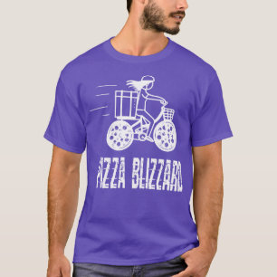 Pizza Blizzard Fiets Koerier Driver Service T-shirt