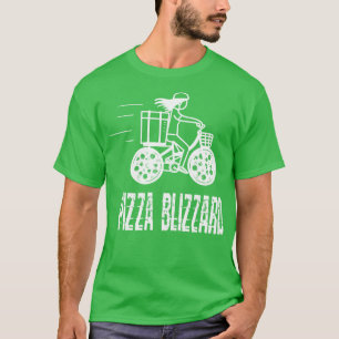 Pizza Blizzard Fiets Koerier Driver Service T-shirt