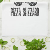 Pizza Blizzard Fietskoerier Chauffeur Theedoek (Gevouwen)