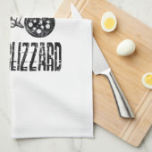 Pizza Blizzard Fietskoerier Chauffeur Theedoek (Quarter Fold)