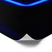 PIZZA Blue & Red Neon Sign Poster (Hoek)