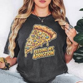 Pizza Boek Liefhebber Mij Obsessie Voeden Funny Qu T-shirt