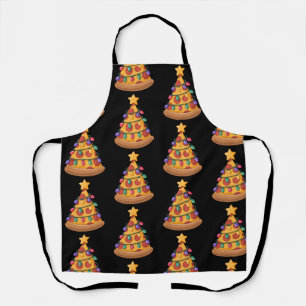 Pizza Boom Kerstverlichting Pizza Liefhebber Famil Schort