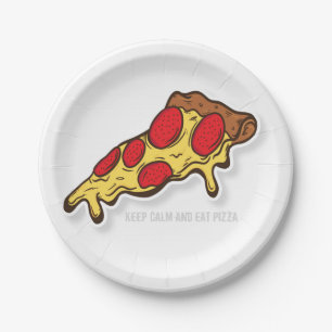 Pizza (Bord papier) Papieren Bordje