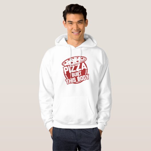 Pizza bouwde dit lichaam hoodie (Voorkant volledig)
