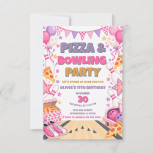 Pizza & Bowling Verjaardagsfeestje Verjaardagsmeis Kaart