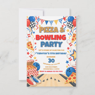Pizza & Bowling Verjaardagsfeestje Verjaardagsprin Kaart