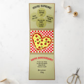 Pizza Box Puns Jubileum Valentijn Tri-Fold Kaart (Binnen)