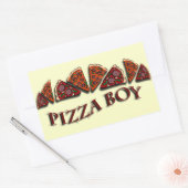 Pizza Boy Rechthoekige Sticker (Envelop)