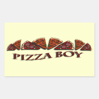 Pizza Boy Rechthoekige Sticker