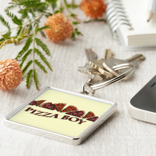 Pizza Boy Sleutelhanger (Zijkant)