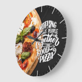 Pizza brengt mensen samen in motivatie keuken grote klok (Hoek)