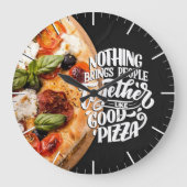 Pizza brengt mensen samen in motivatie keuken grote klok (Voorkant)
