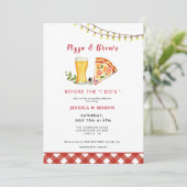 Pizza & Brew Casual Koppels Douche Kaart (Staand voorkant)