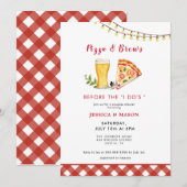 Pizza & Brew Casual Koppels Douche Kaart (Voorkant / Achterkant)