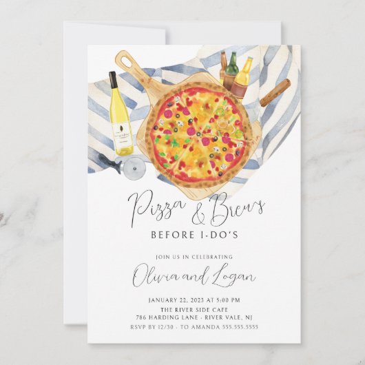 Pizza & Brew repetitie Kaart (Voorkant)