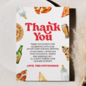 Pizza Brews en Luiers ook! Baby Shower Bedankkaart