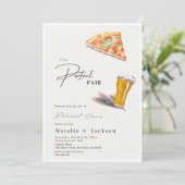 Pizza & Brews Het perfecte paar repetitie diner Kaart (Staand voorkant)